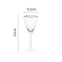 Thumbnail for Lon-Plated Hammered Gold-Rimmed Glass Wine Glass Lead-Free Glass Champagne Glasses Cocktail Glass Wine Cup Drinkware Supply