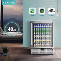 Thumbnail for 24 Inch Beverage Refrigerator, 180 Can Built-In or Freestanding Beverage Cooler, under Counter Beer Fridge with Glass Door for Soda, Water, Wine - for Kitchen, Bar or Office.