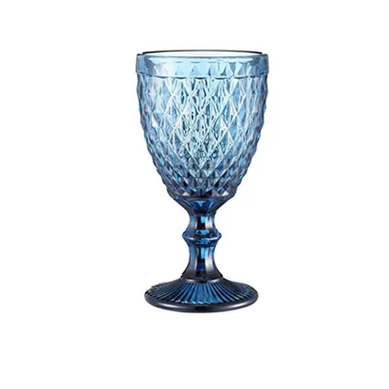 Retro Colored Wine Glass European Style Goblet Wedding Bar Decorative Stemware Hot Selling 2021