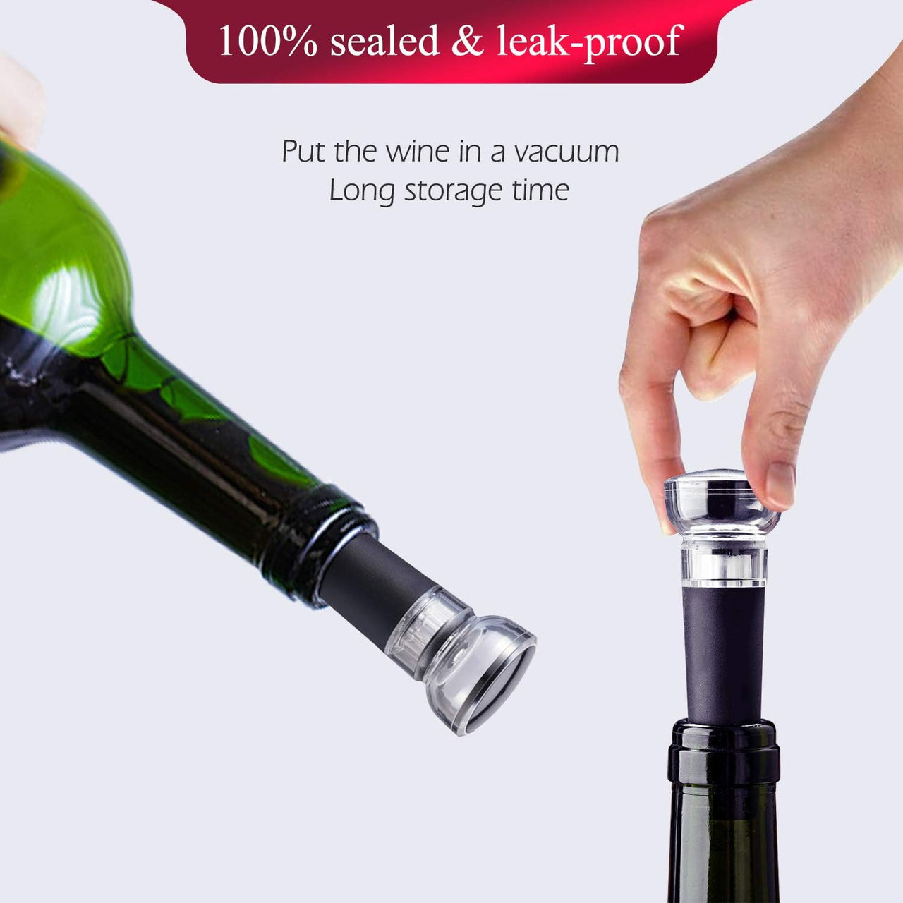 Wine Pourer and Vacuum Stopper,Half Price Clearance, Luxury Wine Pourer Pour Spout, Wine Pourers and Stoppers Corks for Red Wine Liquor Bottle, Drip-Free Pour Drop Stop Pouring Wine Gifts