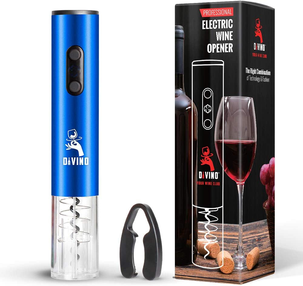 Electric Wine Opener Rechargeable Set – Cordless Electric Wine Bottle Opener with Foil Cutter – Automatic Wine Opener Electric Corkscrew – Electric Wine Openers Rechargeable Wine Opener, Wine Gift Set