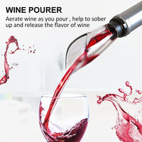 Thumbnail for Electric Wine Opener, Electric Wine Bottle Opener Kit Cordless Corkscrew Opener Includes Automatic Wine Opener, Foil Cutter, Vacuum Stoppers, Wine Aerator Pourer,5-In-1 Wine Opener Gift Set