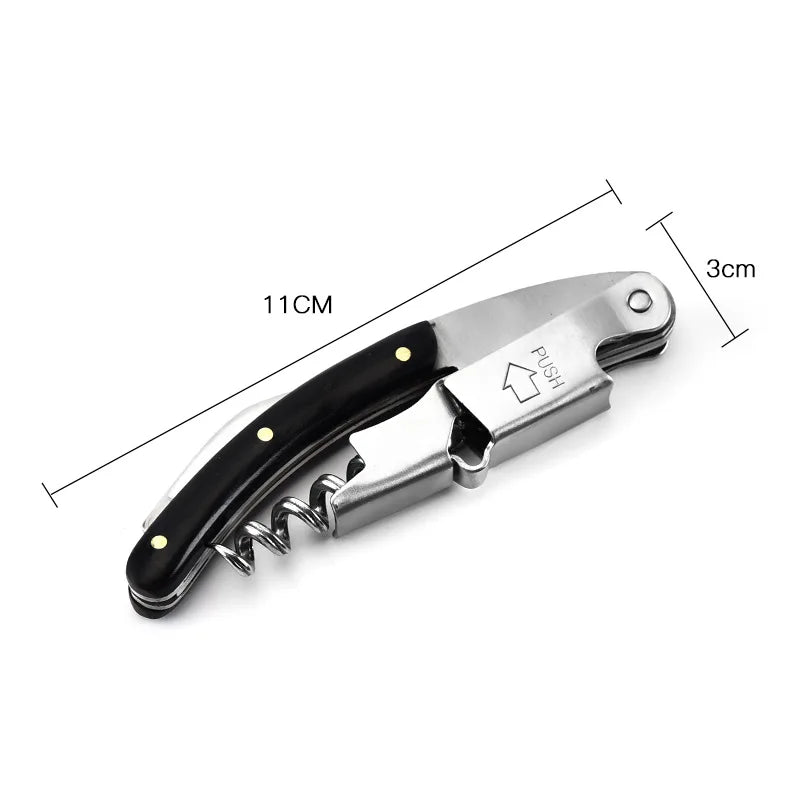 Multifunctional Portable Stainless Steel Wine Corkscrew Hippocampus Wine Opener with Professional Spiral Corkscrew Kitchen Tools