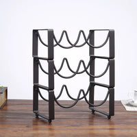 Thumbnail for Wine Rack Creative Wire Wine Display Rack Storage Bottles Rack Stand Home Accessory Holds 2/3/4 Bottles