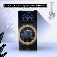 Thumbnail for Wine Cooler 18 Bottle Refrigerator Wine Fridge Compressor for Home Freestanding Wine Cellars White Red Digital Control Auto-Defrost Double-Layer Glass Door 41°F-64°F Cooling Wine Refrigerator