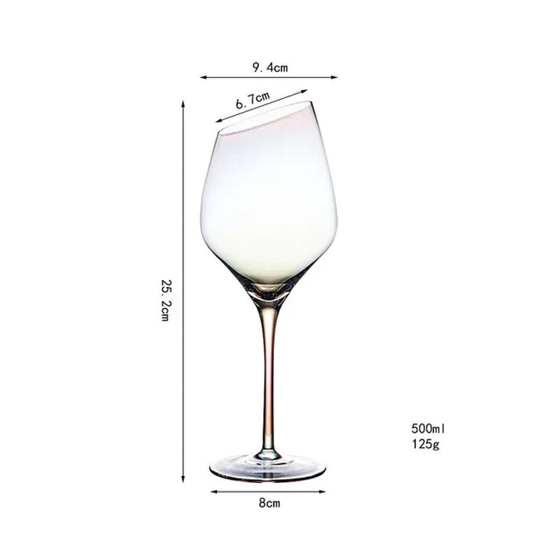 90Ml-150Ml Rainbow Glass Set Red Wine Glass Champagne Glass Apple Glass Water Glass Household Glass Goblet Crystal Glass Set