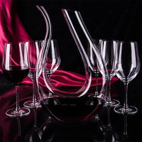 Thumbnail for High Grade 1500ML Crystal U-Shaped Wine Decanter Gift Box Harp Swan Decanter Creative Wine Separator Wine Set Decanter Set