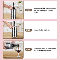 Thumbnail for Wine Chiller Single Bottle Stainless Steel Iceless Cooler Insulated Wine Bottle Keep Wine Cold up to 6 Hours Fits Most Wine Bottles Gift for Wine Lovers Rapid and Portable