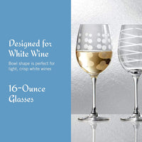 Thumbnail for SW910-403 Cheers White Wine Glasses, Set of 4, 16-Ounce Wine Glasses - SW910-403