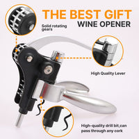 Thumbnail for Wine Bottle Opener Wine Opener Set【2021 Upgraded】-Wine Corkscrew Kit with Foil Cutter, Corkscrew Holder,Extra Spiral, Suitable for Families and Parties.