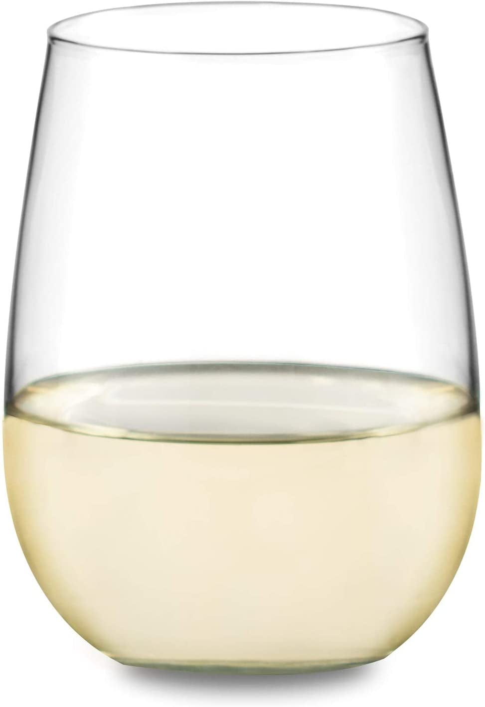 Stemless 12-Piece Wine Glass Party Set for Red and White Wines