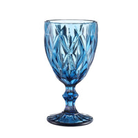 Thumbnail for Retro Colored Wine Glasses Drink Water Cup with Multi-Color Diamond Pattern Goblet Glass