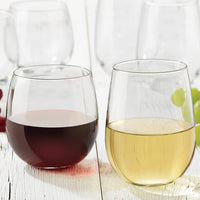 Thumbnail for Stemless 12-Piece Wine Glass Party Set for Red and White Wines