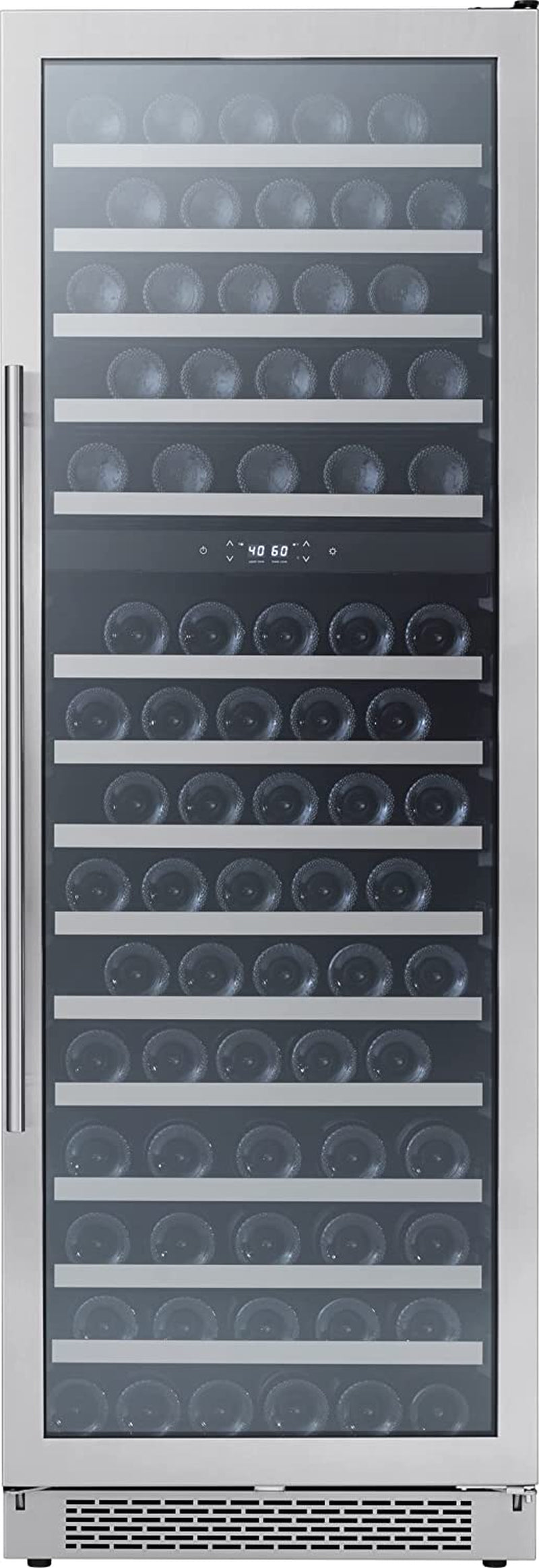 Presrv 24" Wine Fridge Full Size Dual Zone - Wine Cooler Cellars Large Cabinet Wine Refrigerator Home Bar Chiller Freestanding with French Glass Door - 138 Bottles 750 Ml