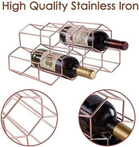 Thumbnail for Countertop Wine Rack - 7 Bottle Holder for Wine Storage, Freestanding Wine Rack for Wine Cellar Bar Cabinet, Metal Tabletop Wine Holder with Modern Design,Stand Wine Rack for Kitchen