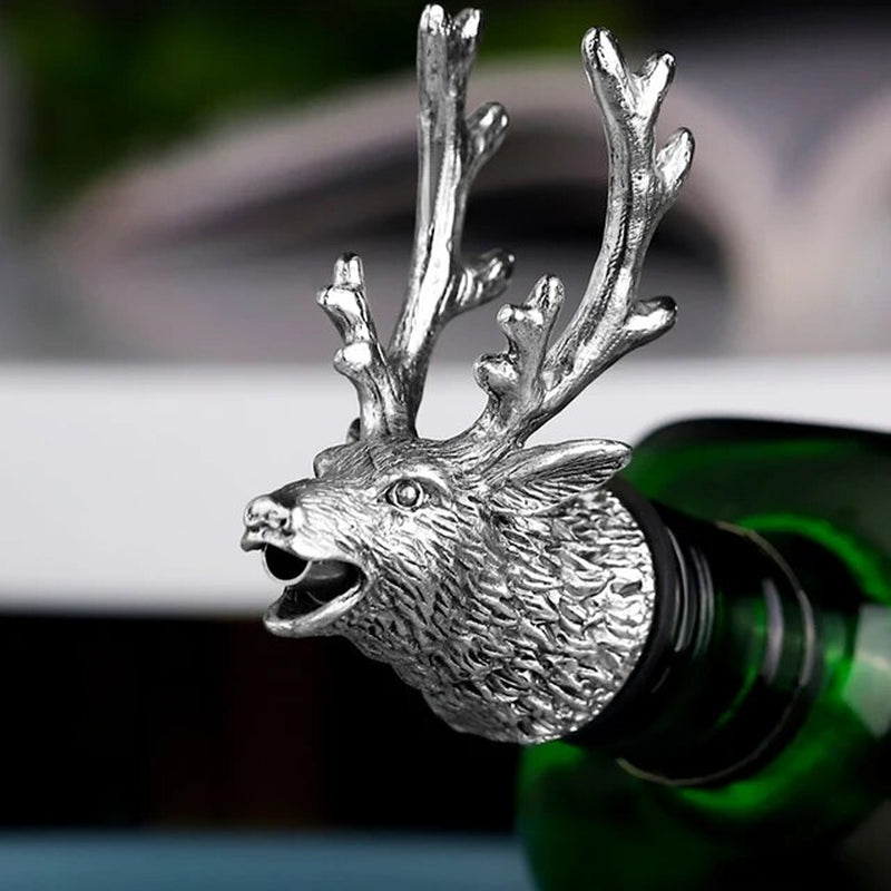 Dispenser for Wine Jagermeister Zinc Alloy Deer Elk Lion Head Mouth Wine Pourer Wine Extractor Silver Pourers Bar Accessories