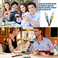 Thumbnail for Waiter Corkscrew Wine Openers Wine Key for Bartenders Multi Colored Classic All in One Corkscrew Double Hinged Corkscrew Bottle Opener (6 Pieces)