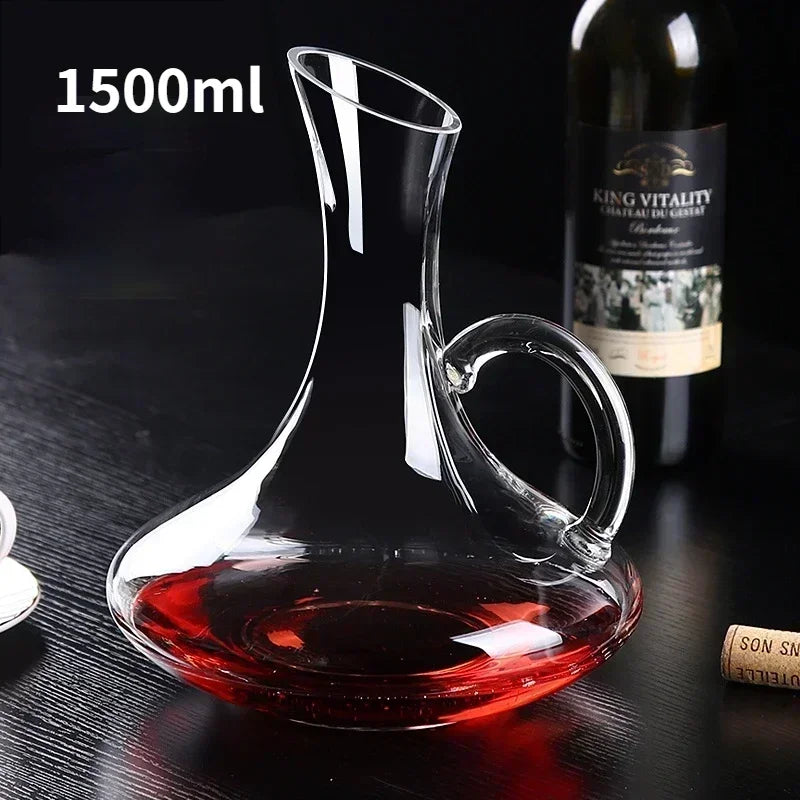 High Grade 1500ML Crystal U-Shaped Wine Decanter Gift Box Harp Swan Decanter Creative Wine Separator Wine Set Decanter Set