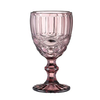 Thumbnail for Retro Colored Wine Glasses Drink Water Cup with Multi-Color Diamond Pattern Goblet Glass