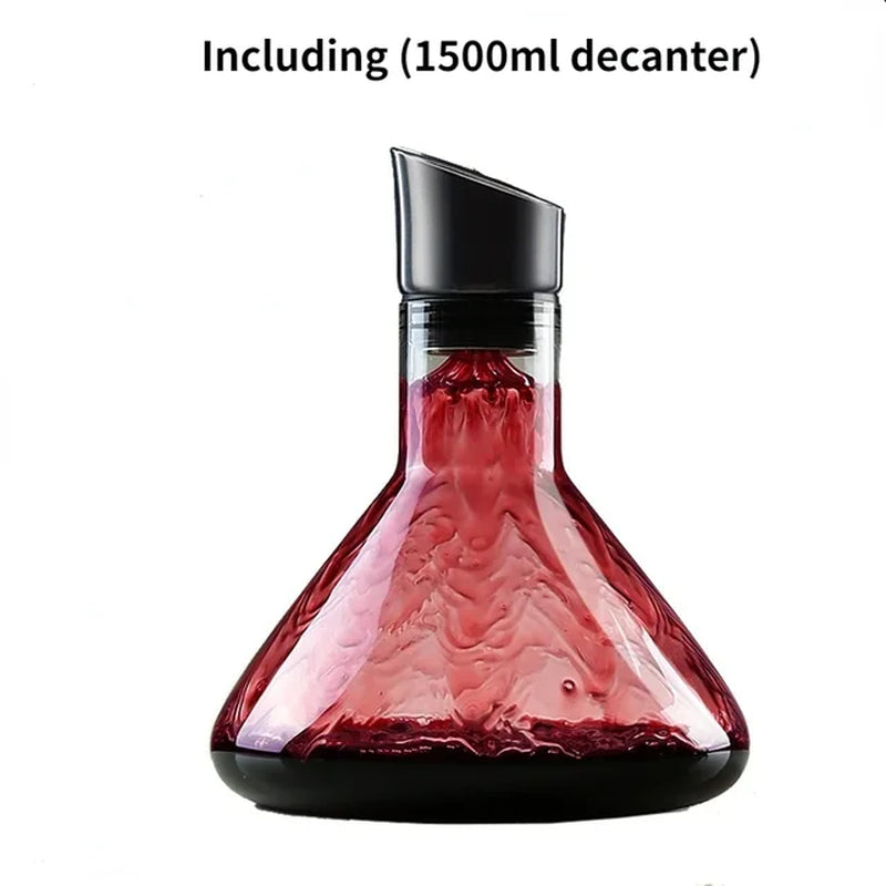 1800Ml Decanter Mountain Style Set Wine Gift Box Crystal High Grade Wine Decanter Gift Box Harp Swan Decanter Wine Separator