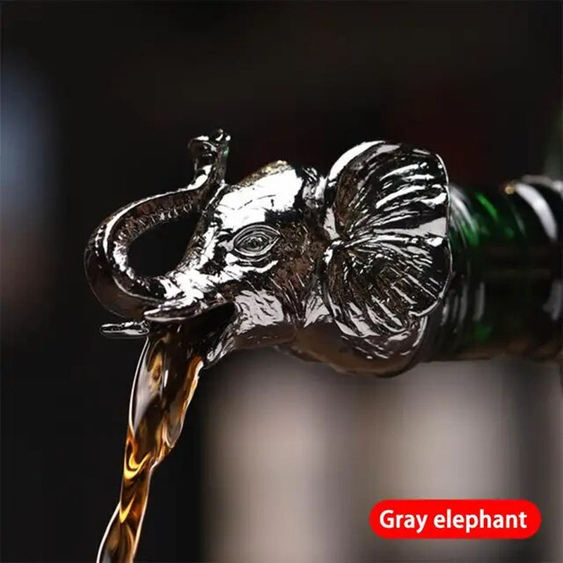 Dispenser for Wine Jagermeister Zinc Alloy Deer Elk Lion Head Mouth Wine Pourer Wine Extractor Silver Pourers Bar Accessories