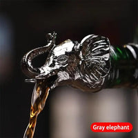 Thumbnail for Dispenser for Wine Jagermeister Zinc Alloy Deer Elk Lion Head Mouth Wine Pourer Wine Extractor Silver Pourers Bar Accessories