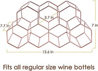 Thumbnail for Countertop Wine Rack - 7 Bottle Holder for Wine Storage, Freestanding Wine Rack for Wine Cellar Bar Cabinet, Metal Tabletop Wine Holder with Modern Design,Stand Wine Rack for Kitchen