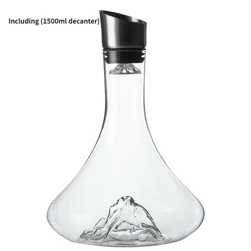 1800Ml Decanter Mountain Style Set Wine Gift Box Crystal High Grade Wine Decanter Gift Box Harp Swan Decanter Wine Separator