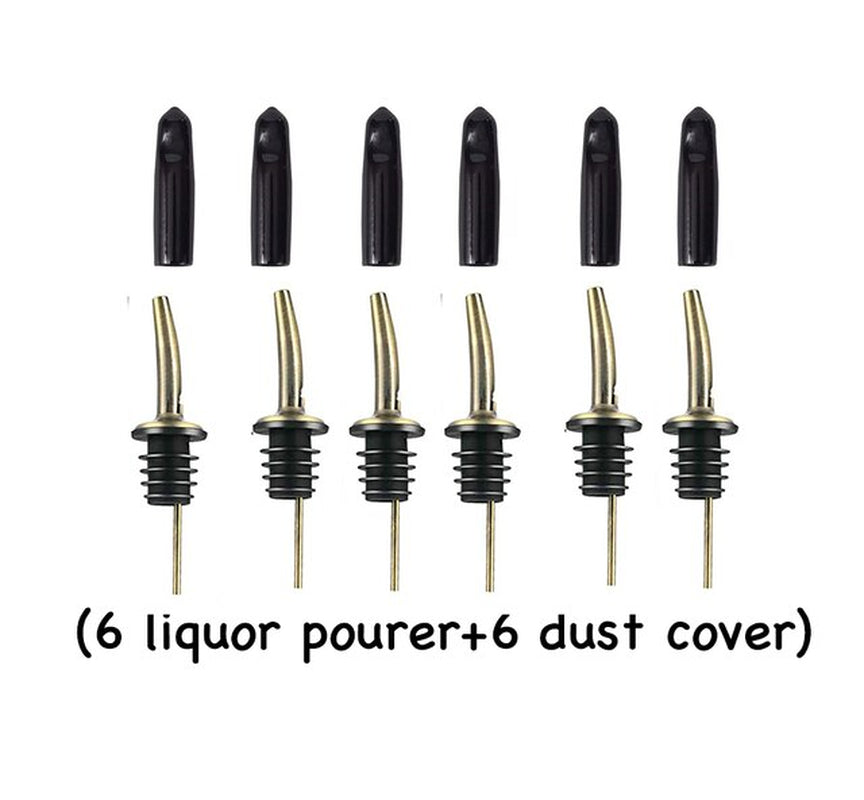 Wine Pourer Stopper Bottle Pourer Pourers for Liquor Bottle Bottle Stopper with Tapered Spout Bar Accessories Set of 12