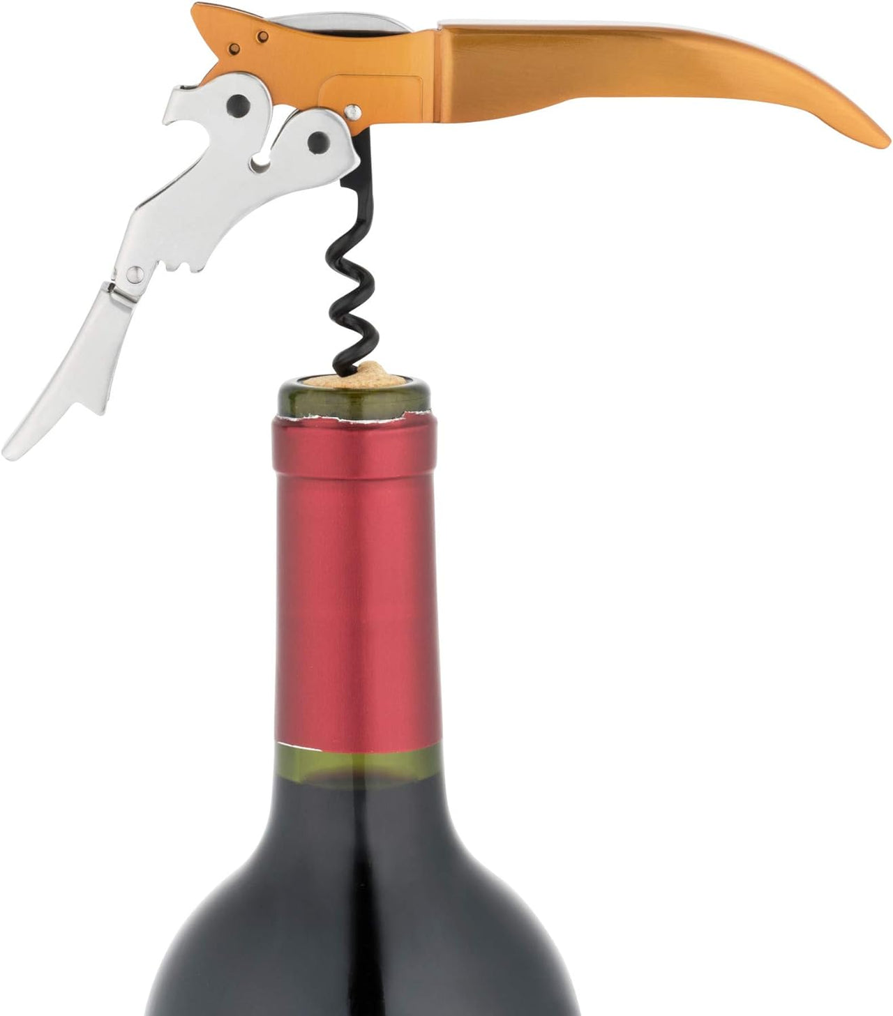 Fantastic Fox Double Hinged Corkscrew, Novelty Wine Key, Waiter’S Corkscrew Bottle Opener