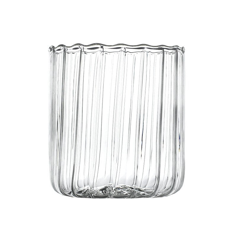 High Borosilicate Vertical Stripes Whiskey Glass Bar KTV Beer Wine Glasses Home Spirit Glass