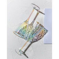 Thumbnail for Lon-Plated Hammered Gold-Rimmed Glass Wine Glass Lead-Free Glass Champagne Glasses Cocktail Glass Wine Cup Drinkware Supply