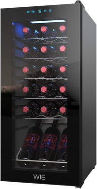 Thumbnail for Wine Cooler 18 Bottle Refrigerator Wine Fridge Compressor for Home Freestanding Wine Cellars White Red Digital Control Auto-Defrost Double-Layer Glass Door 41°F-64°F Cooling Wine Refrigerator