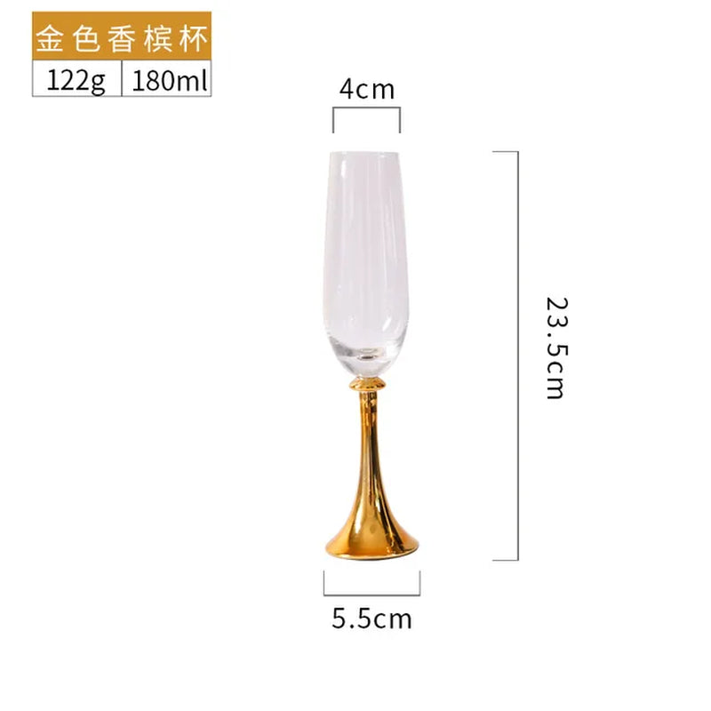 Creative Glass with Diamond Wine Glass Crystal Tall Wine Glass Champagne Glass Home Restaurant Wine Glass Party Banquet Glass