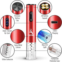 Thumbnail for Electric Wine Opener Rechargeable Set – Cordless Electric Wine Bottle Opener with Foil Cutter – Automatic Wine Opener Electric Corkscrew – Electric Wine Openers Rechargeable Wine Opener, Wine Gift Set