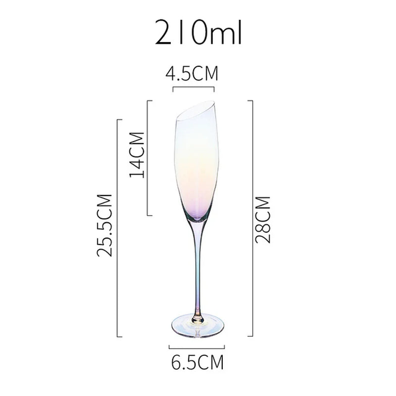 Jinyoujia-Rainbow Wine Glass, Lon Plated, Gradual Change, Seven Color Goblet, Northern Europe, Dazzle, Cup, Champagne, Red Wine