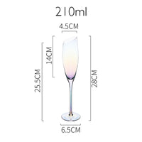 Thumbnail for Jinyoujia-Rainbow Wine Glass, Lon Plated, Gradual Change, Seven Color Goblet, Northern Europe, Dazzle, Cup, Champagne, Red Wine