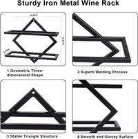 Thumbnail for 2 Pack Wine Rack Wall Mounted, Metal Hanging Wall Wine Rack, Wall Mounted Wine Rack for Adult Beverages or Liquor Storage, Wine Wall Rack for Home & Kitchen Bar Bottle Display Decor