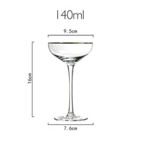 Thumbnail for Jinyoujia-Nordic Butterfly Shaped Wine Glass, Crystal Wine Glass, Pink Gold Foil, Sweet Wine Champagne Glasses, Cocktail Goblet