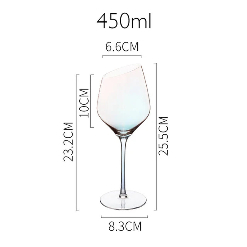 Jinyoujia-Rainbow Wine Glass, Lon Plated, Gradual Change, Seven Color Goblet, Northern Europe, Dazzle, Cup, Champagne, Red Wine