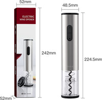 Thumbnail for Electric Wine Opener Rechargeable Battery Operated Wine Bottle Opener with Foil Cutter Automatic Wine Openers Electric Corkscrew Wine Opener for Wine Lovers, Stainless Steel