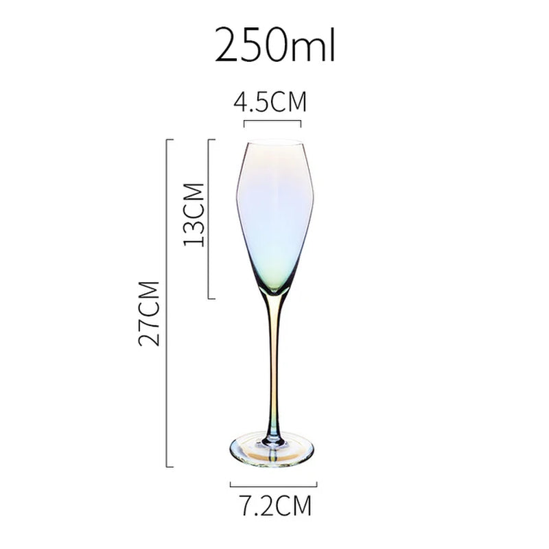 Jinyoujia-Rainbow Wine Glass, Lon Plated, Gradual Change, Seven Color Goblet, Northern Europe, Dazzle, Cup, Champagne, Red Wine