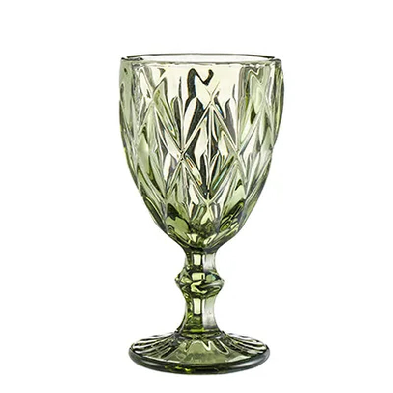 Retro Colored Wine Glass European Style Goblet Wedding Bar Decorative Stemware Hot Selling 2021