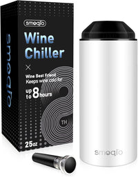 Thumbnail for Wine Chiller, Wine Chiller Bucket with Adjustable Cover and Wine Saver Vacuum Pump, Double Walled and Vacuum Wine Bottle Chiller