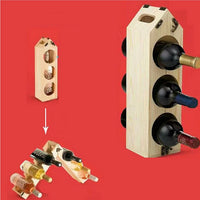 Thumbnail for High Quality Wooden Wine Bottle Rack Creative and Practical Red Wine Rack Living Room Decoration Cabinet Red Wine Storage Rack