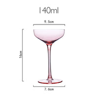 Thumbnail for Jinyoujia-Nordic Butterfly Shaped Wine Glass, Crystal Wine Glass, Pink Gold Foil, Sweet Wine Champagne Glasses, Cocktail Goblet