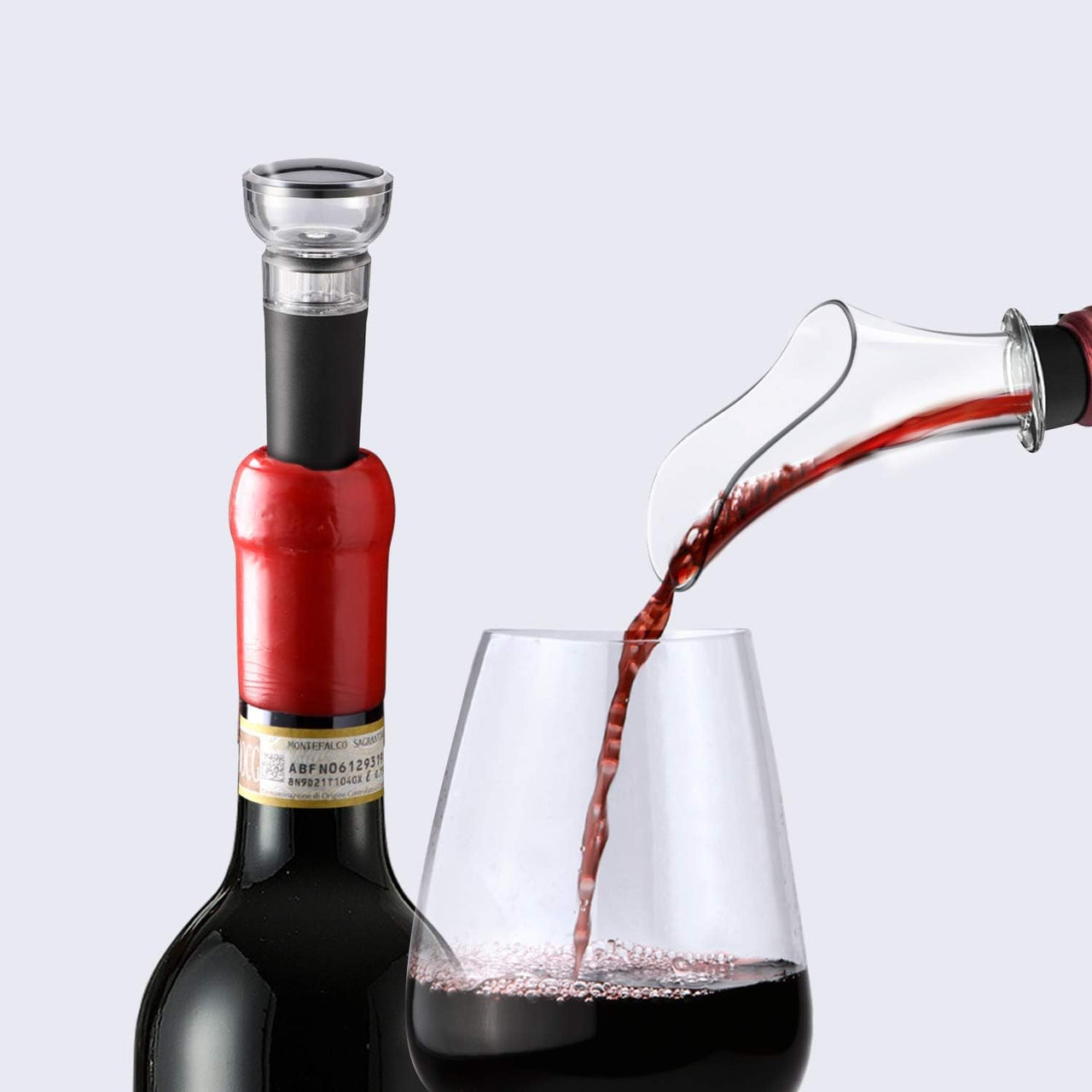 Wine Pourer and Vacuum Stopper,Half Price Clearance, Luxury Wine Pourer Pour Spout, Wine Pourers and Stoppers Corks for Red Wine Liquor Bottle, Drip-Free Pour Drop Stop Pouring Wine Gifts