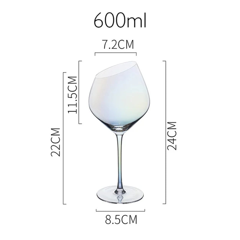 Jinyoujia-Rainbow Wine Glass, Lon Plated, Gradual Change, Seven Color Goblet, Northern Europe, Dazzle, Cup, Champagne, Red Wine