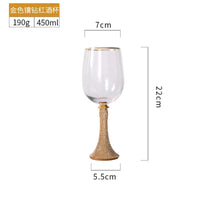 Thumbnail for Creative Glass with Diamond Wine Glass Crystal Tall Wine Glass Champagne Glass Home Restaurant Wine Glass Party Banquet Glass