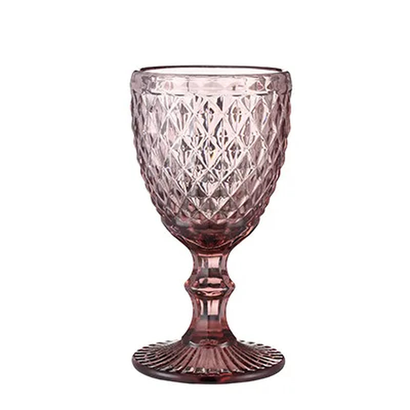 Retro Colored Wine Glass Champagne Glasses European Style Goblet Wedding Bar Decorative Stemware